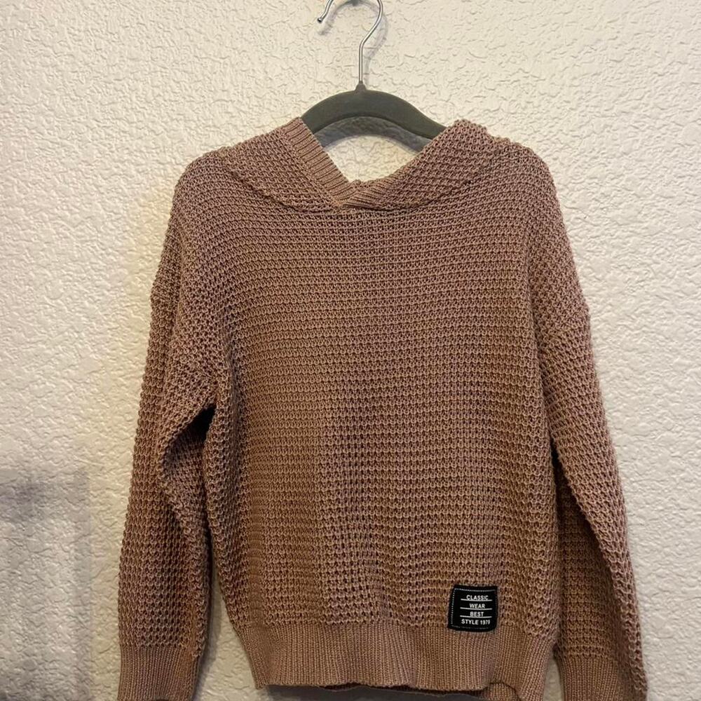 Tan knit hoodie